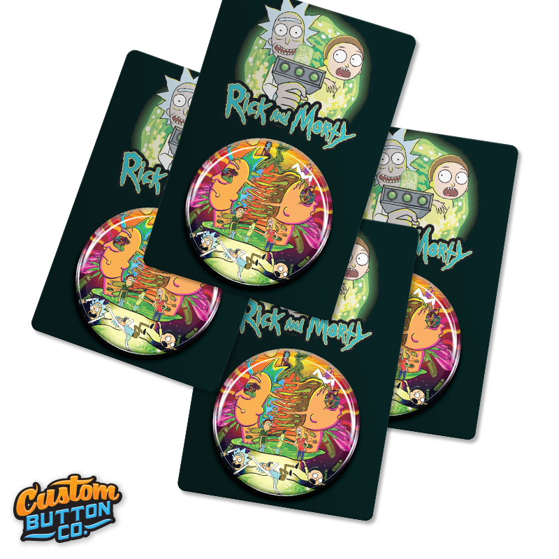 Sample - 1-Button Pack - Round - Glossy - Rick and Morty