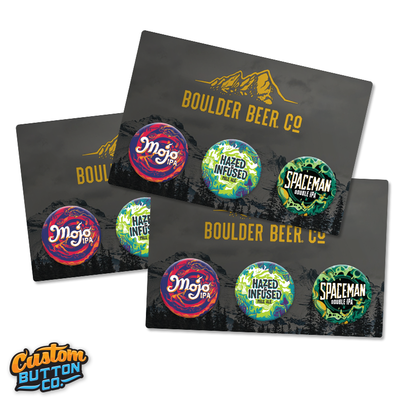 Sample - 3-Button Pack - Round - Matte - Boulder Beer Co