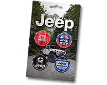 Sample - 4-Button Pack - Round - Glossy - Jeep